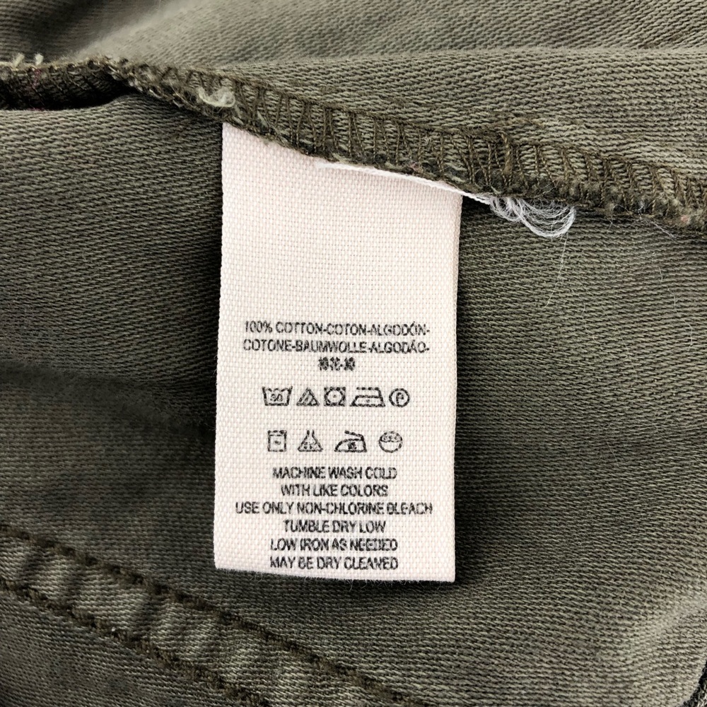 Free People Olive Green Not Your Brothers Cargo Style Jacket Coat - Picture 11 of 12